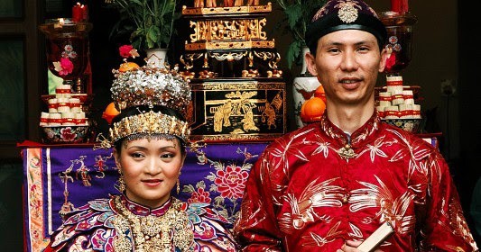 Một đám cưới của người Peranakan. Văn hóa Peranakan từng có thời kỳ huy hoàng ở thế kỷ 20. Ảnh: HM