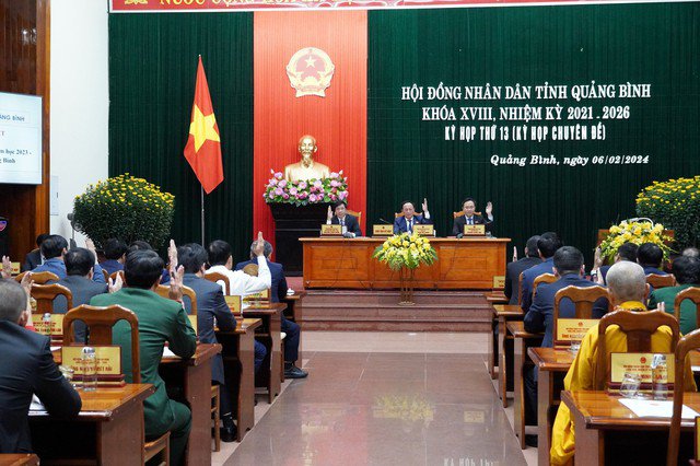 Hội đồng nhân dân (HĐND) tỉnh Quảng Bình đã tổ chức kỳ họp thứ 13 - Ảnh Hoàng Phúc