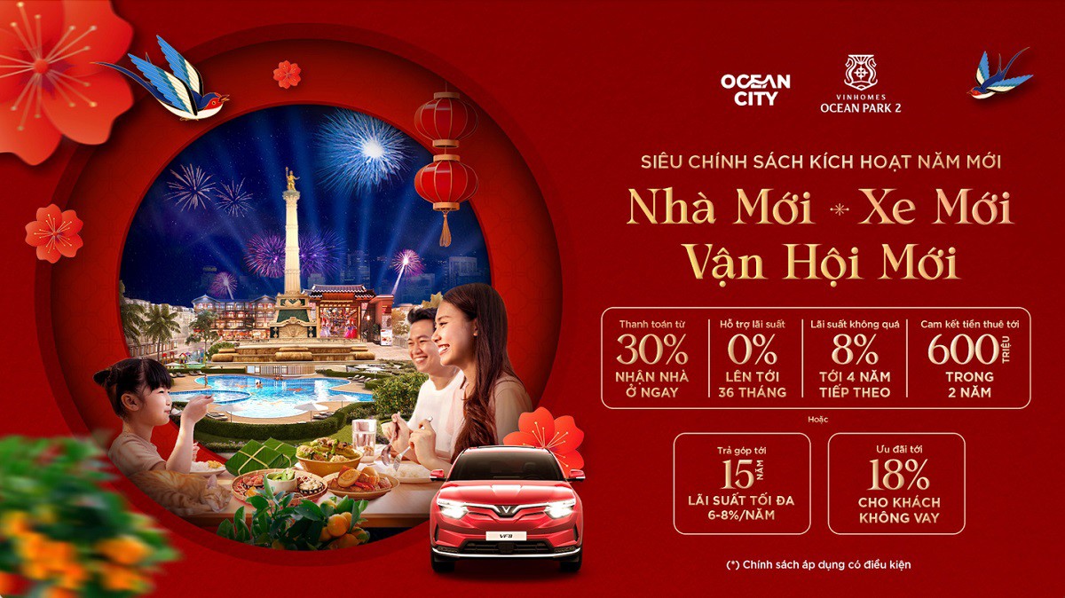 Chính sách “siêu khủng” của Vinhomes Ocean Park 2 giúp khách hàng chủ động lựa chọn những ưu đãi phù hợp với khả năng tài chính