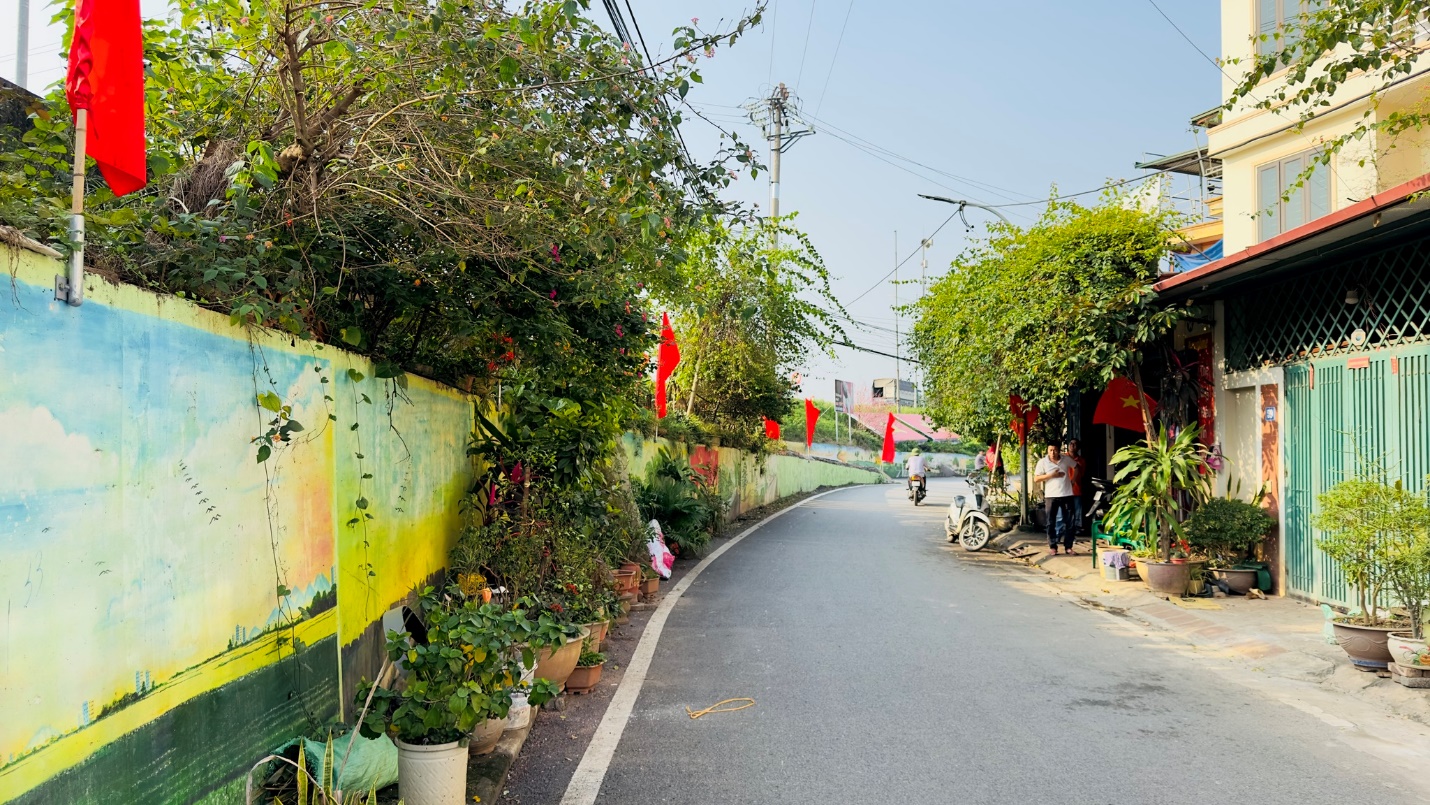 Triền đê “đẹp bậc nhất” làng quê Việt với bích họa dài hàng km, hoa cỏ khoe sắc ngày Tết - 13