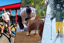 Nhảy dù, trượt tuyết, đạp xe - kỳ nghỉ đông nhiều màu sắc của dàn sao F1