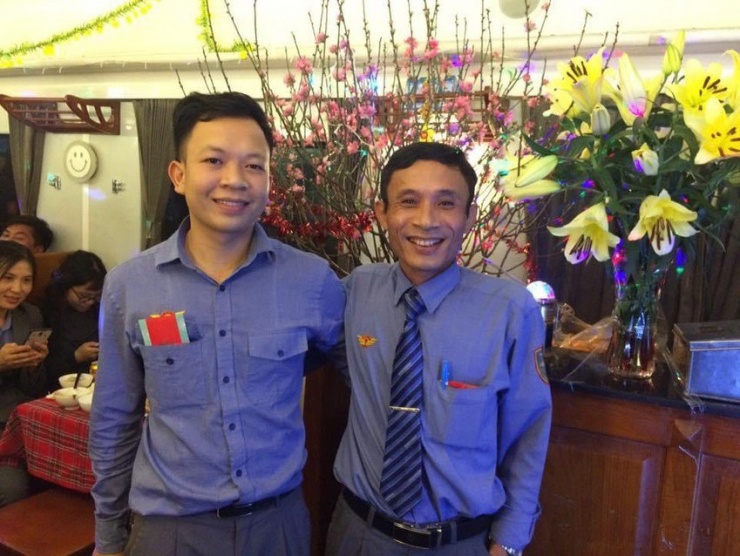 Anh Nguyễn Văn Sơn với gần 20 năm kinh nghiệm đón tết trên tàu. Ảnh: NVCC