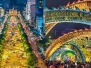 Du lịch - Đường hoa Nguyễn Huệ đông nghẹt người đến du xuân, "check-in" với linh vật rồng