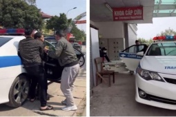 Tin tức trong ngày - Người đàn ông bị đột quỵ sáng Mùng 2 Tết được CSGT đưa đi cấp cứu kịp thời