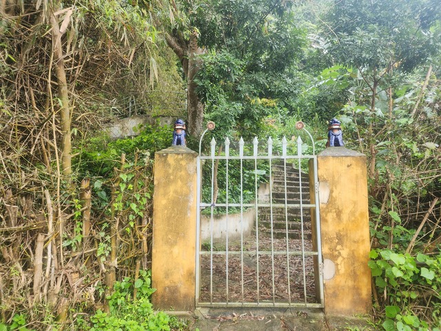 Khu vực đi vào miếu Bà Sơn - cũng là cánh cổng duy nhất đi vào cây gạo cổ thụ