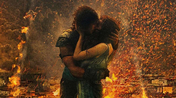Cảnh trong bộ phim "Pompeii", một sản
phẩm điện ảnh quốc tế của Mỹ, Đức và Canada phát hành năm 2014, mô
tả lại đô thị tráng lệ này và thảm họa núi lửa