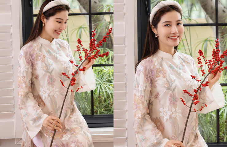 Năm đầu làm dâu, Diễm My 9X khoe sắc với loạt áo dài, từ truyền thống đến cách tân đều có đủ.&nbsp;
