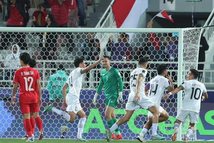 ĐT Việt Nam thua Indonesia với tỷ số 0-1 ở vòng bảng&nbsp;Asian Cup 2023