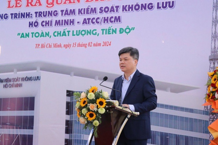  Quyền Tổng Giám đốc Nguyễn Công Long phát biểu tại lễ khởi công  (Ảnh: VATM).