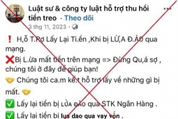 Người phụ nữ vừa bị lừa đảo qua mạng tiếp tục ‘sập bẫy’ luật sư rởm