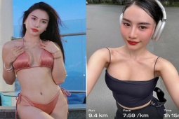 Hot girl phòng Gym Trang Lê 3 vòng ngày càng nóng bỏng & đam mê chạy bộ