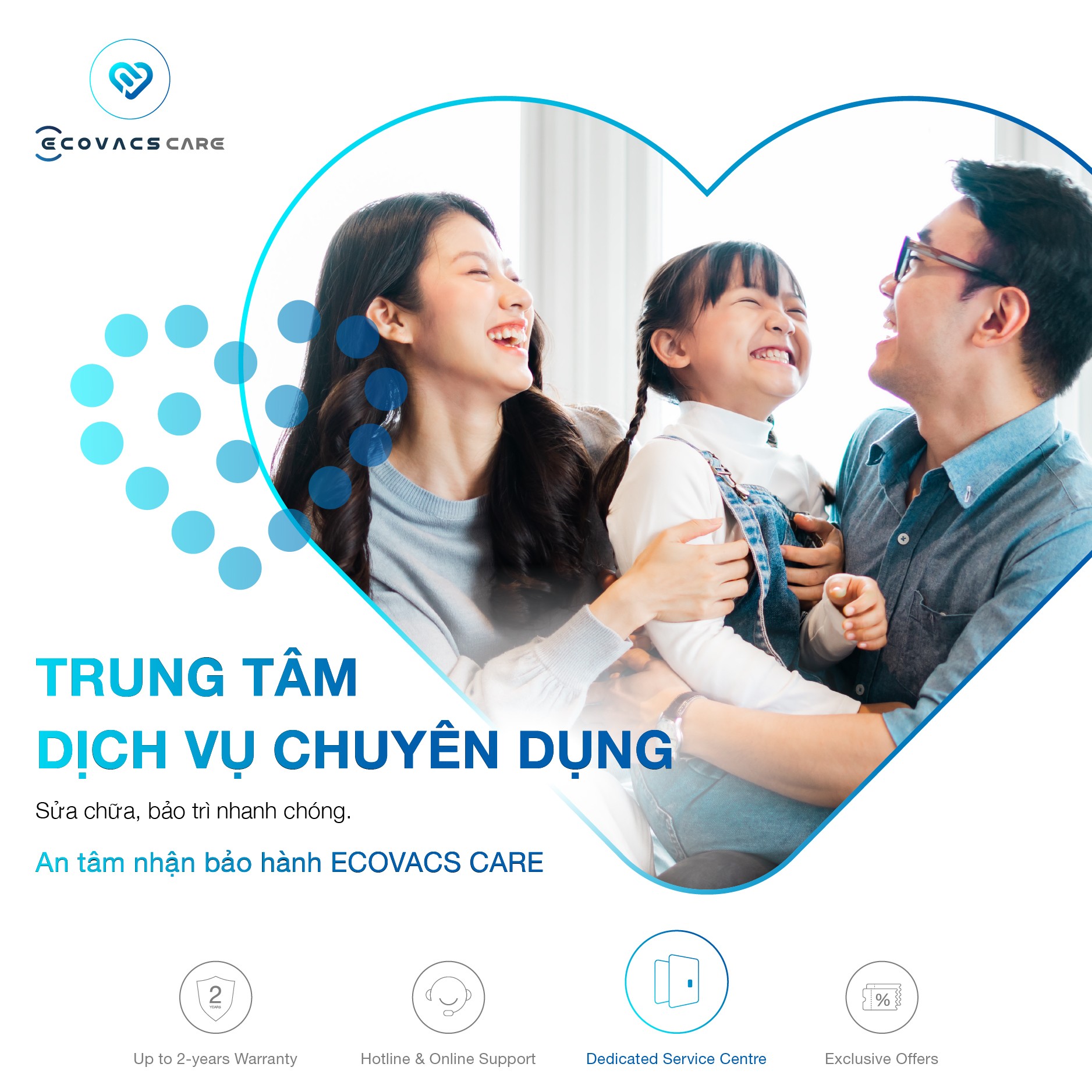 Thông qua dịch vụ Ecovacs Care, Ecovacs mong muốn tăng cường mối quan hệ với khách hàng Việt Nam, cũng như khẳng định chất lượng và uy tín của thương hiệu.