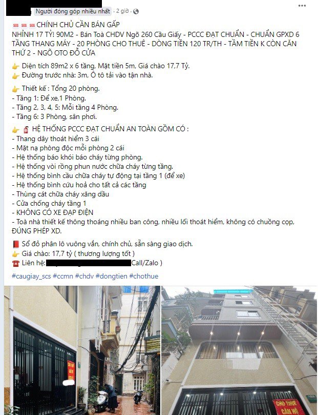 Thông tin rao bán "cắt lỗ" căn hộ chung cư mini ở Hà Nội ngày càng nhiều.