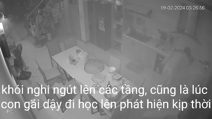 May mắn không xảy ra hỏa hoạn nghiêm trọng khi cô con gái dậy tắt bếp kịp thời