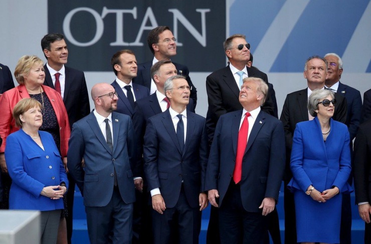 Các nhà lãnh đạo thành viên NATO tại hội nghị thượng đỉnh NATO vào năm 2018. Ảnh: GETTY IMAGES