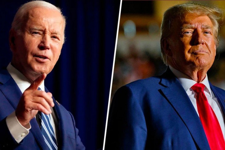 Tổng thống Mỹ Joe Biden (trái) và cựu Tổng thống Mỹ Donald Trump cùng tranh cử vào Nhà trắng cuối năm nay. Ảnh: AP/GETTY IMAGES