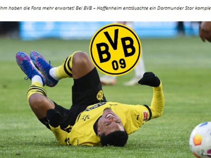 Sancho bị báo thân Dortmund chê tệ nhất trên sân trận thua ngược