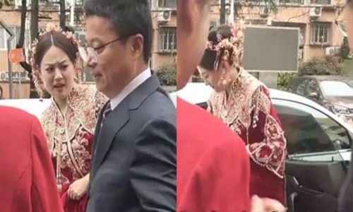 Bố khóc muốn ôm con gái trong đám cưới và phản ứng bất ngờ của cô dâu - 1