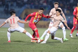 Video bóng đá Công an Hà Nội - Thanh Hóa: Dàn sao lập công, áp sát ngôi đầu (V-League)