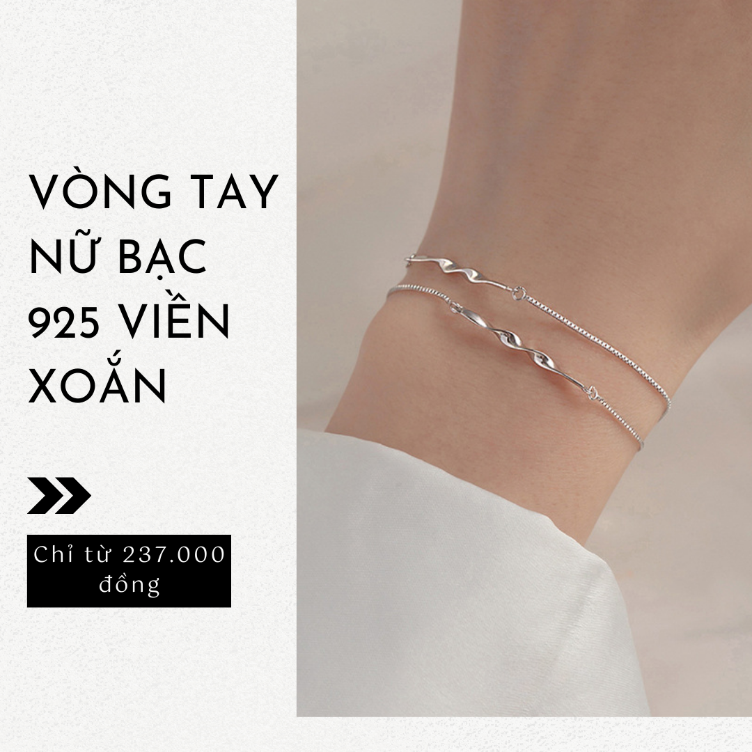Với chất liệu bạc 925 cao cấp, một chiếc vòng tay xinh xắn điểm xuyết trên cổ tay hứa hẹn sẽ gửi gắm một vẻ đẹp đầy nữ tính đến các chị em dịp lễ này.