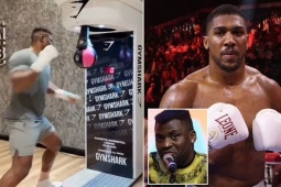 Ngannou thị phạm cú đấm mạnh nhất thế giới, "dọa" Joshua trước trận đấu