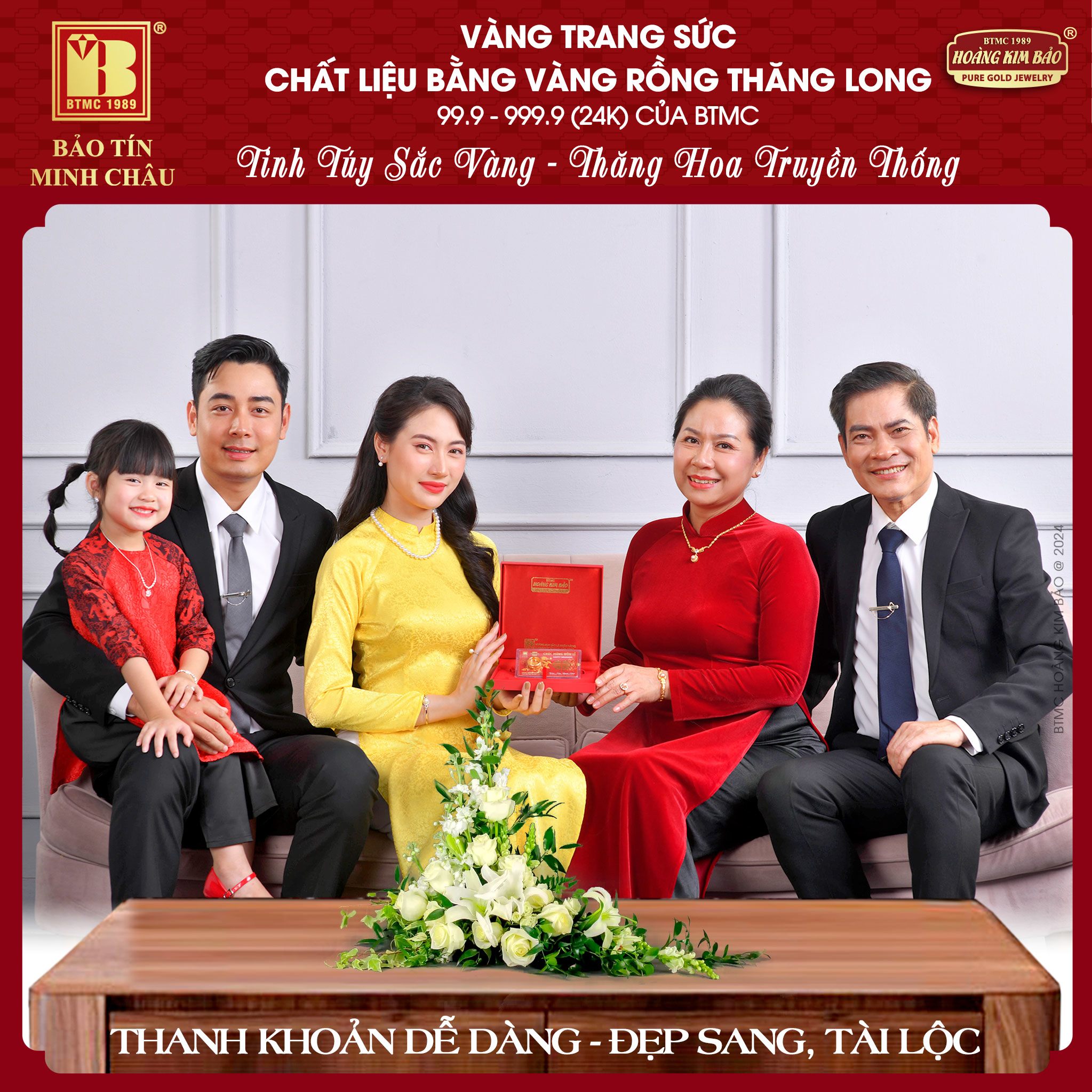Bộ sưu tập trang sức Vàng Rồng Thăng long 999.9 của nhãn Hoàng Kim Bảo