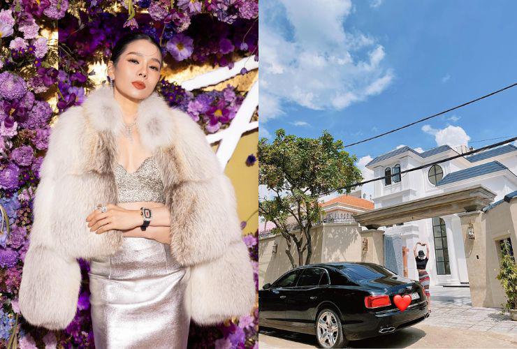 Lệ Quyên nổi tiếng là một trong những nữ ca sĩ giàu có của showbiz Việt. Hiện cô đang&nbsp;sống tại căn biệt thự rộng 600m2 tại TP.HCM. Nữ ca sĩ từng cho biết số tiền 3,6 tỷ đồng chỉ đủ để mua cái&nbsp;cổng.