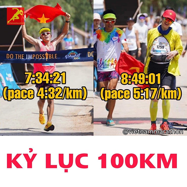 "Dị nhân" làng chạy Việt Nam thiết lập kỷ lục cá nhân mới. Ảnh Vietnammarathon