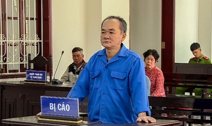 Bị cáo Lâm Văn Điền tại tòa.