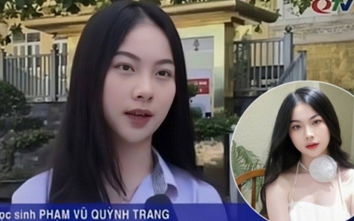 Quỳnh Trang nổi lên từ bài phỏng vấn "cảm nhận đề thi" của Đài TH Quảng Ninh.