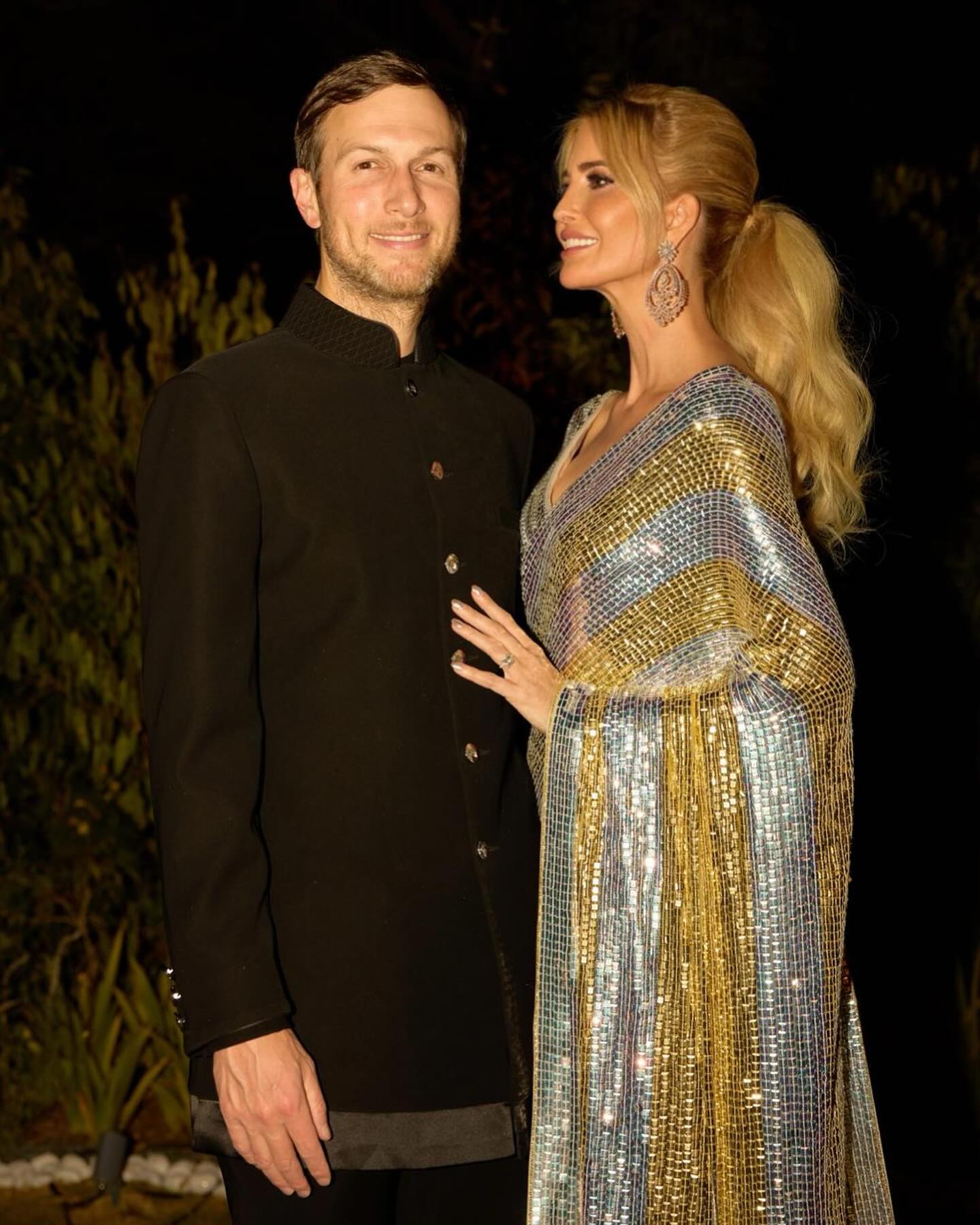 Con gái Donald Trump đẹp như nữ thần, "sáng rực" tại đám cưới con tỷ phú giàu nhất Ấn Độ - 3