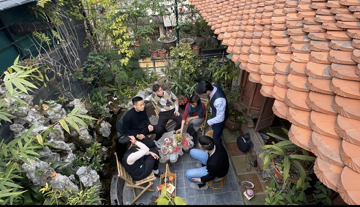 Góc sân thượng là nơi lý tưởng để gia chủ cùng bàn bè tụ họp mỗi dịp cuối tuần