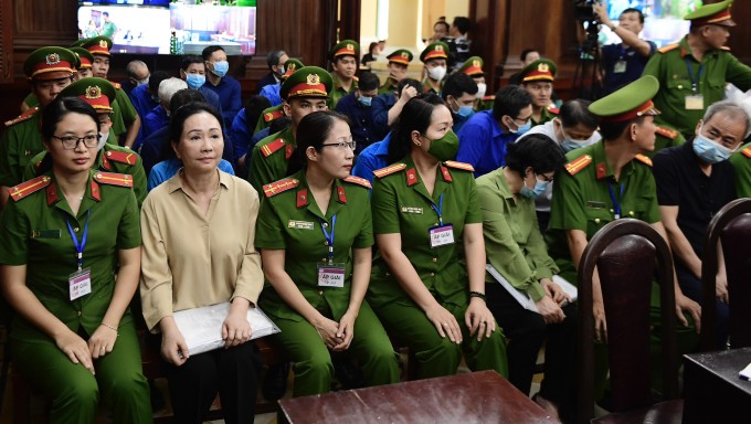 Các bị cáo tại tòa ngày 6/3. Ảnh: Thanh Tùng