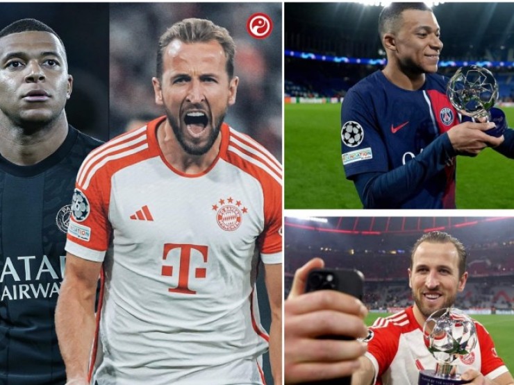 Harry Kane - Mbappe “gánh đội“ ở Cúp C1, ứng viên Vua phá lưới dễ dừng bước sớm (Clip 1 phút Bóng đá 24H)