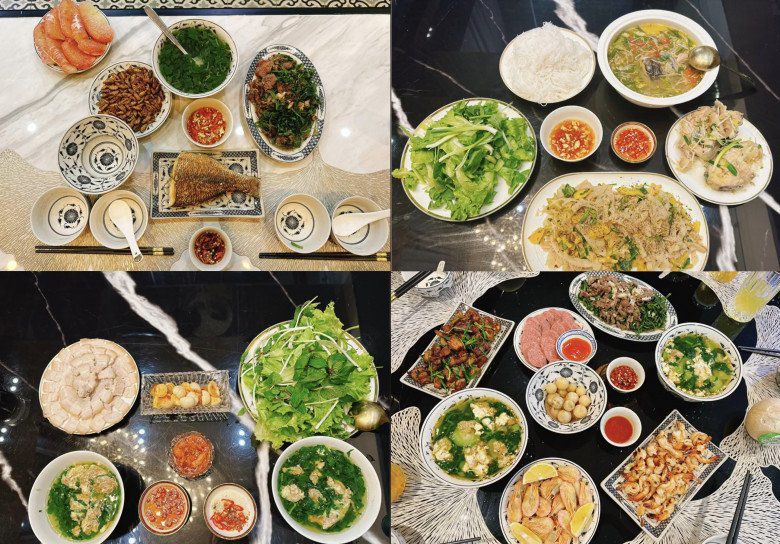 Hình ảnh các bữa cơm nhà được Phương Oanh chia sẻ lên trang cá nhân luôn nhận về lượt tương tác cao.
