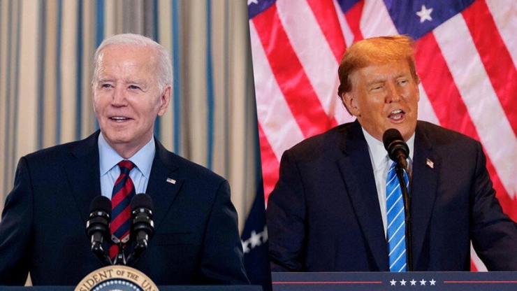 Đương kim Tổng thống Joe Biden (trái) và cựu Tổng thống Donald Trump (phải) đã cùng đại thắng các cuộc bầu cử sơ bộ ngày Siêu thứ Ba. Ảnh: NBC NEWS