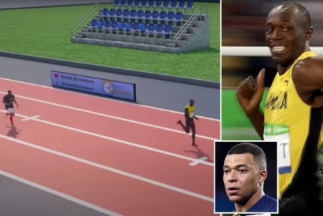 Mbappe đua 100m với "Vua tốc độ" Usain Bolt, bị chê chạy chậm hơn các cô gái