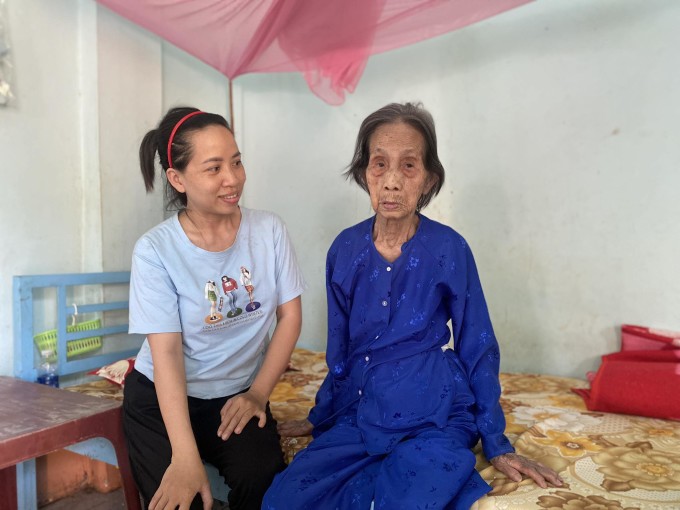 Cụ bà Trịnh Thị Khơng, 119 tuổi trú tại TP Long Khánh, tỉnh Đồng Nai. Ảnh Vnexpress