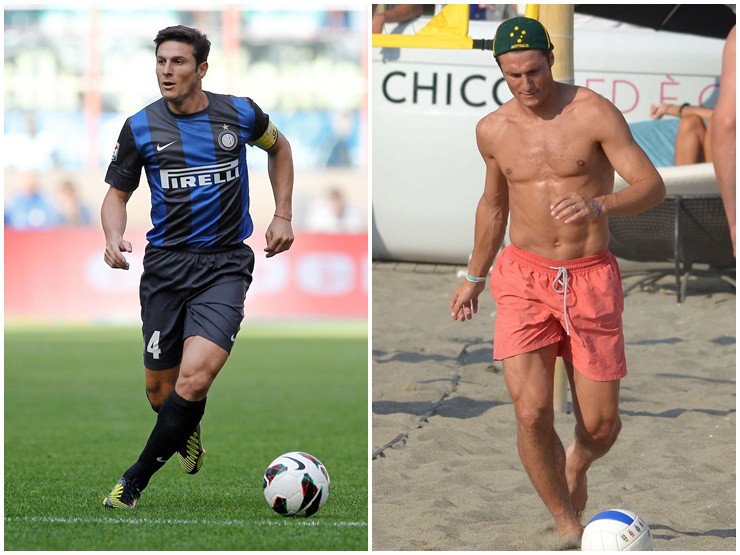 Javier Zanetti vẫn khỏe mạnh, cường tráng ở tuổi 50.