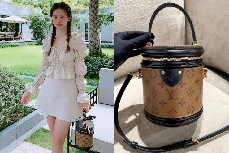 Một chiếc túi khác từ LV được Midu khá yêu thích là mẫu Louis Vuitton&nbsp;Cannes trị giá khoảng 73 triệu đồng.