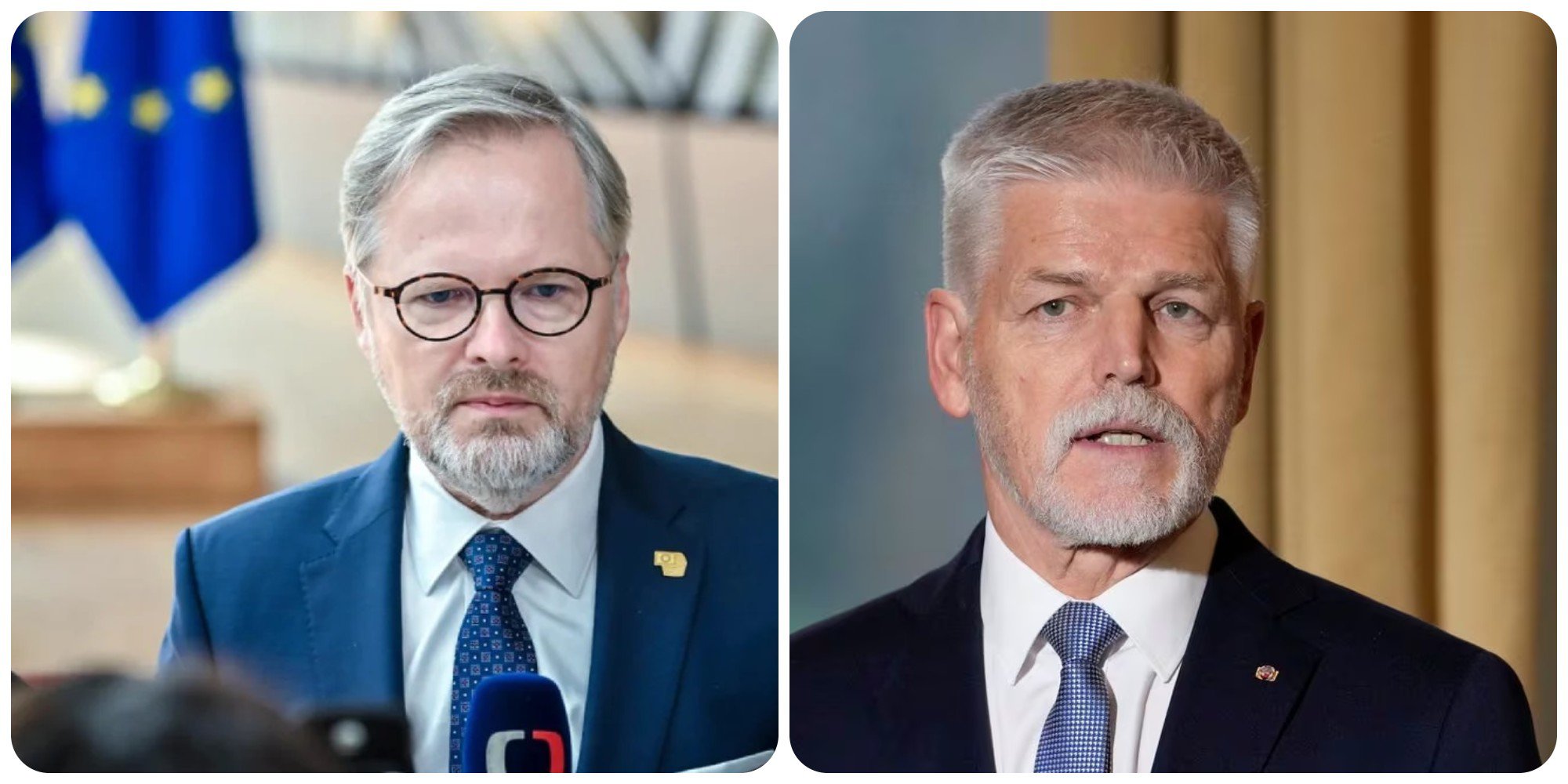 Thủ tướng Cộng hòa Séc Fiala (bên phải) và Tổng thống Cộng hòa Séc – ông Petr Pavel (bên trái) (ảnh: Reuters)