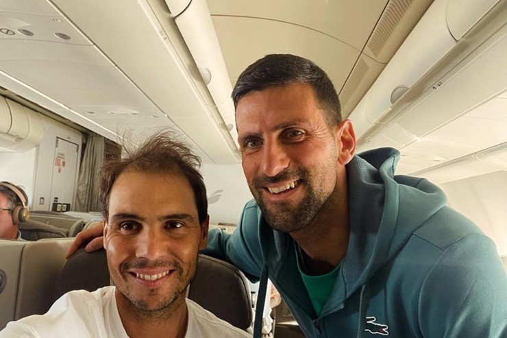Djokovic và Nadal cùng đáp chuyến bay sang Mỹ