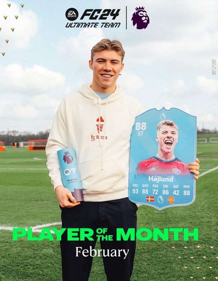 Hojlund nhận vinh dự từ ban tổ chức giải Ngoại hạng Anh