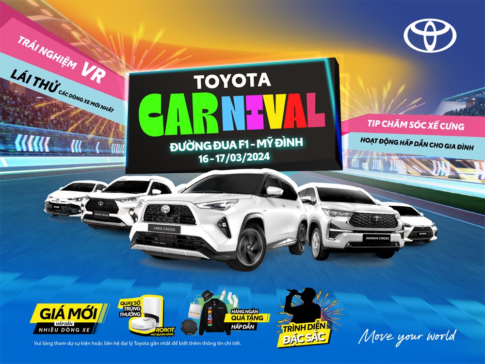 Toyota Carnival sẽ diễn ra vào 2 ngày cuối tuần 16-17/3 tại trường đua F1.