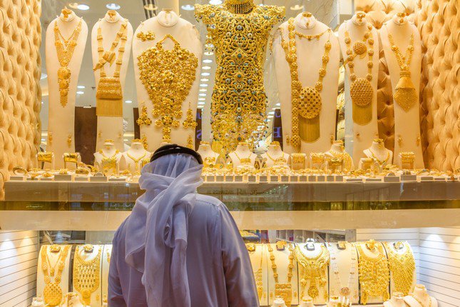 Chợ vàng Gold Souk. Ảnh: Getty Images