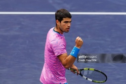 Video tennis Alcaraz - Auger Aliassime: 2 set chóng vánh, phô diễn sức mạnh (Indian Wells)