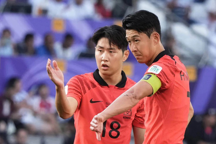 Son Heung Min và Lee Kang In xảy ra xô xát Asian Cup 2023