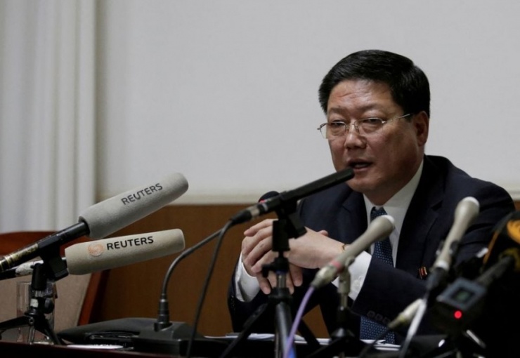 Nhà ngoại giao Triều Tiên&nbsp;Park Myung-ho. Ảnh: Reuters