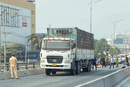 Hai người tử vong thương tâm trên cầu vượt