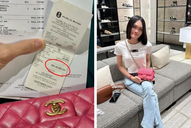 Cô gái gây sốc khi mua chiếc túi Chanel.